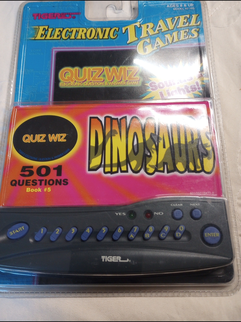 Tiger Quiz Wiz Dinosaurs Electronic Travel Game - Pink and Black